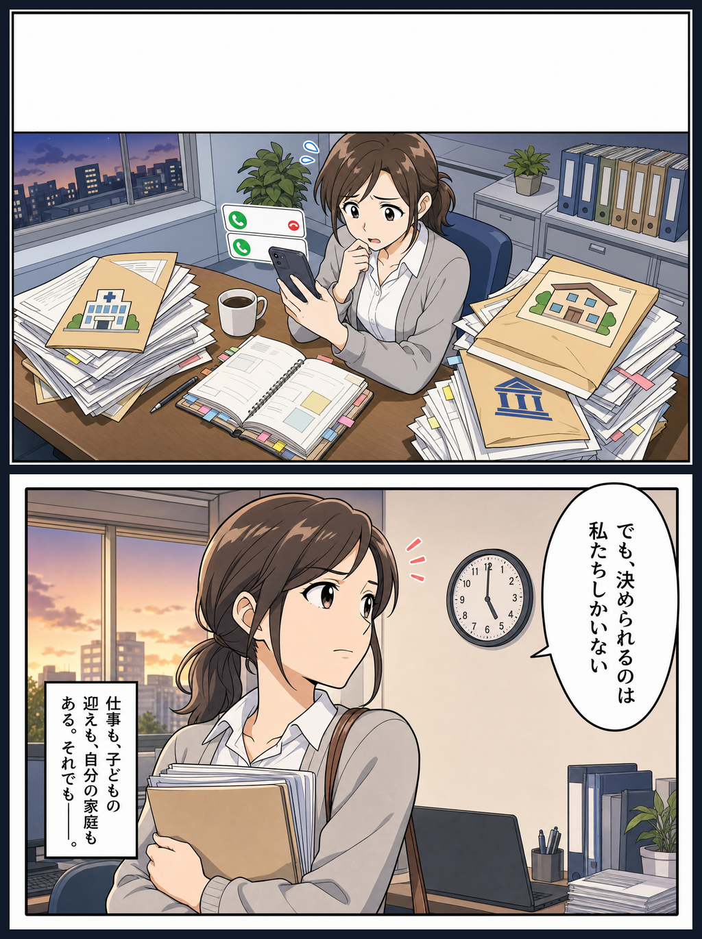 娘の生活に重なる連絡と判断